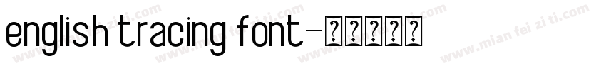 english tracing font字体转换